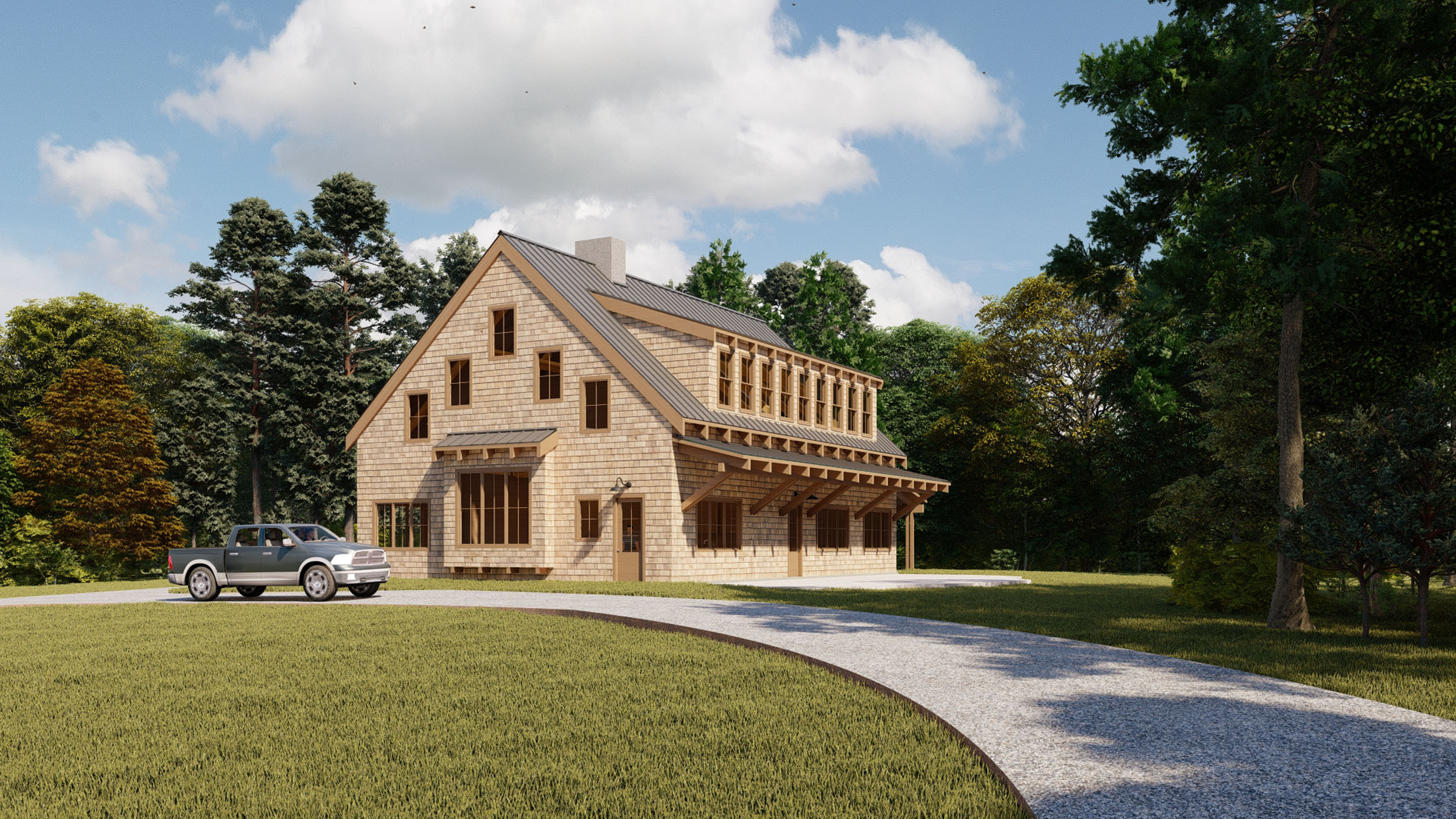 Guest Barn Side Elevation